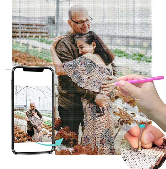 
Photo to Custom DIY 5D Diamond Painting by Number Kits for Adults Your Own Private Picture Personalized Customized Gift 