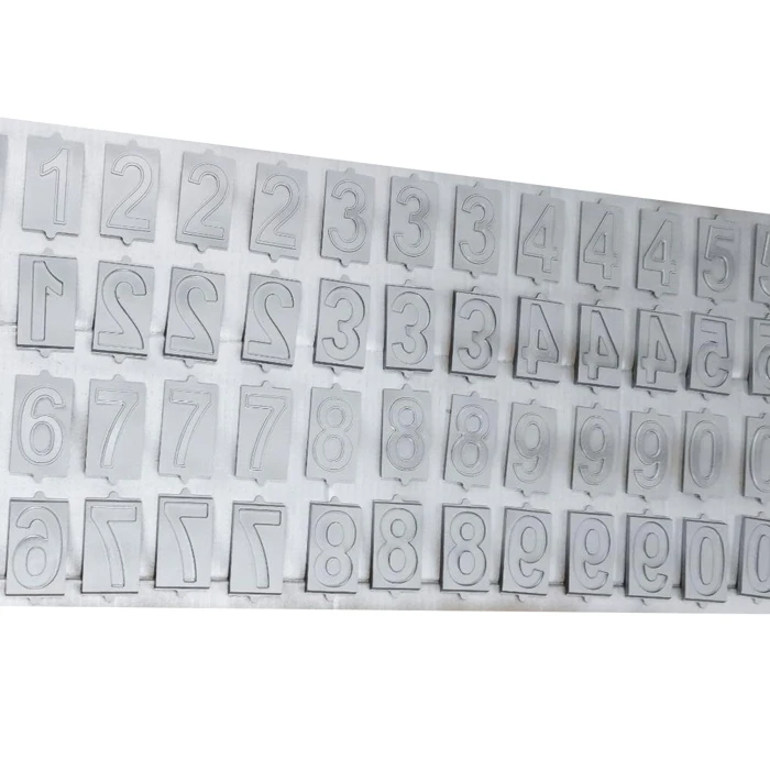 Single double layer Letter number mold for car motorcycle plate press