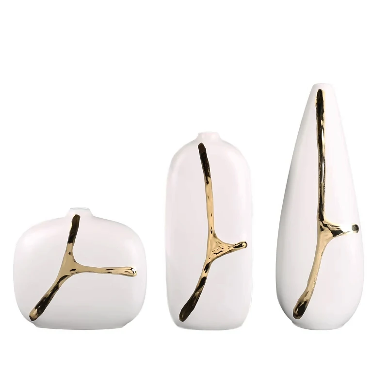 Cheap Custom Luxury Ins Modern Nordic Creative White Wedding Decorative Flower Ceramic Vase For Home Decor