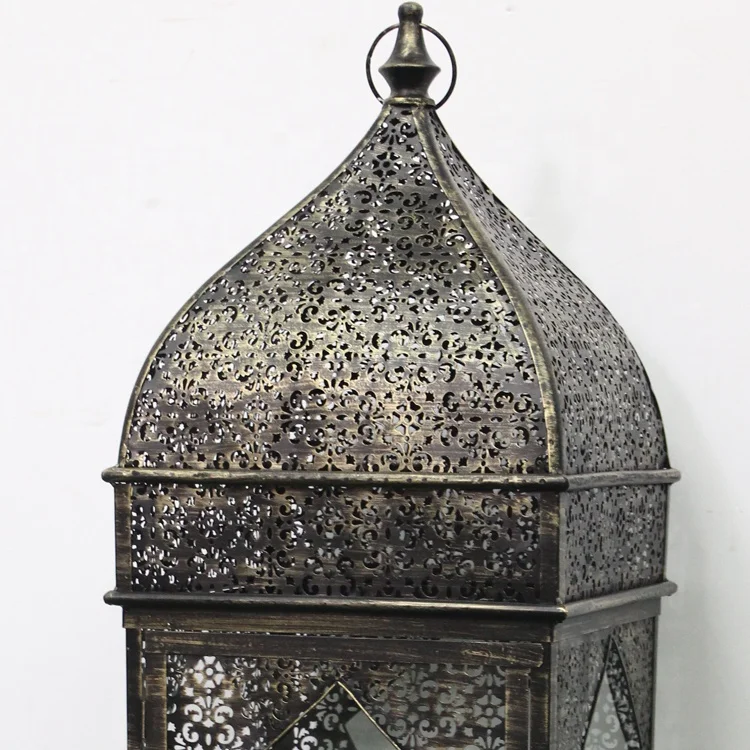 
Luckywind Vintage Style French Distressed Metal Lantern Candle Holders 