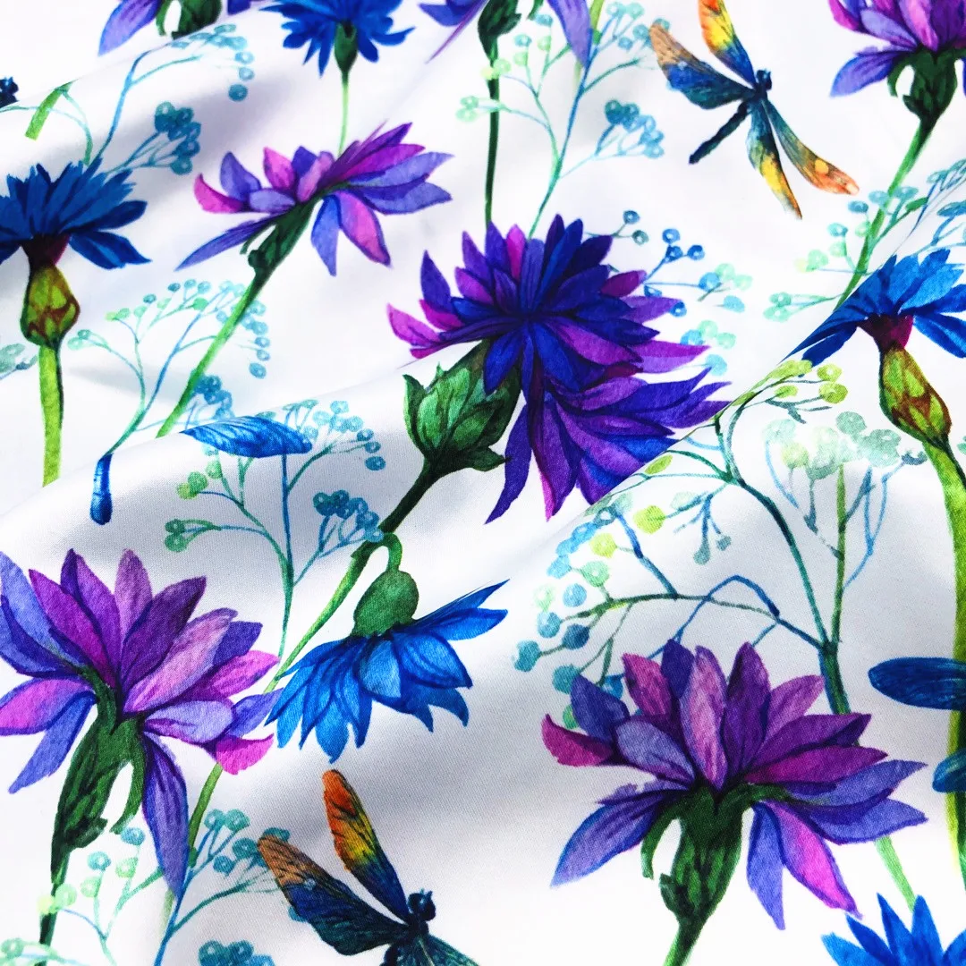 High Quality Customized Fashion Printed Shiny Satin Dress Shirt Blouse 100%Polyester Fabric