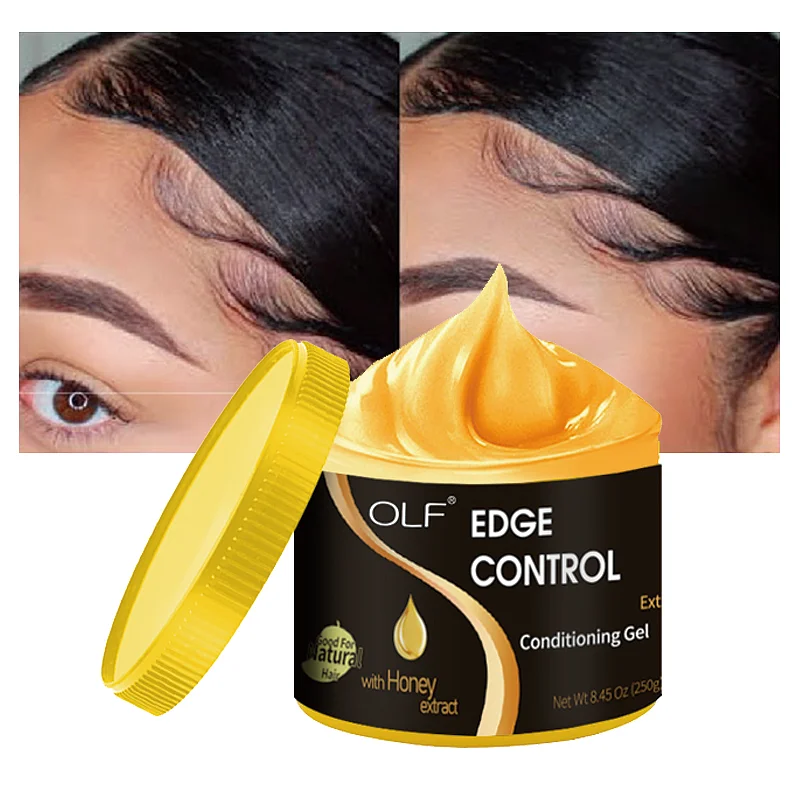 Private label super strong  best olive oil edge control  no white custom edge control gel