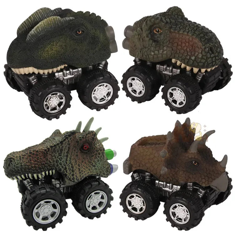 
Plastic Dinosaurs Car Friction Power Dinosaur Model Vehicle Truck Cute X-Mas Gift With Box Dinosaur Pull Back Kid Toy Cars 