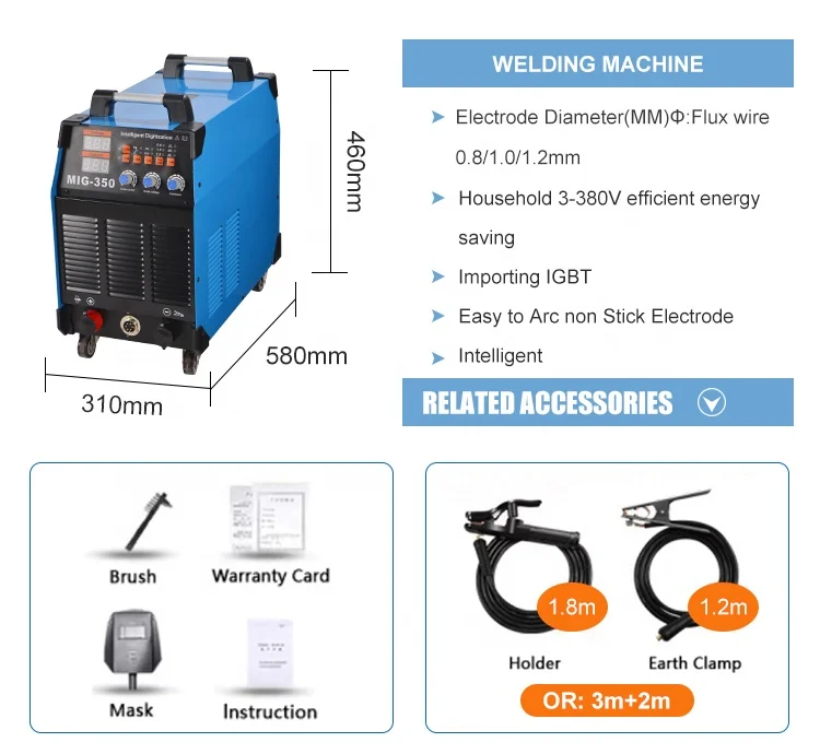 MIG-350 Welding Machine MIG Welders 30-350A High Quality Can Welding Aluminum And Carbon Steel