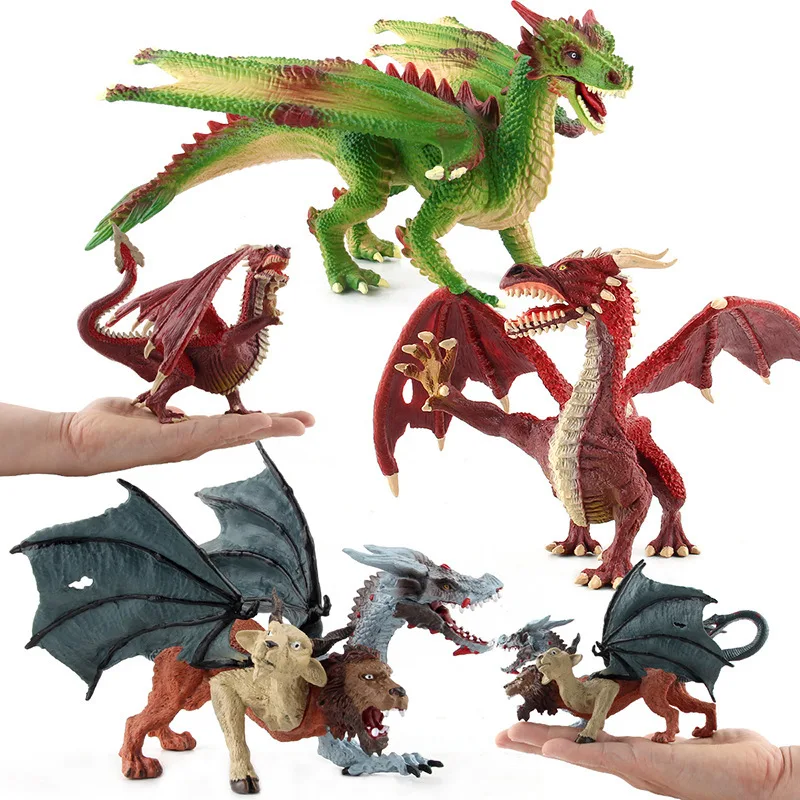 Hot Sales of Solid Warcraft God Beast Dinosaur Model Hand Decoration Fire-breathing Dragon God Dragon War Dragon Beast Myth