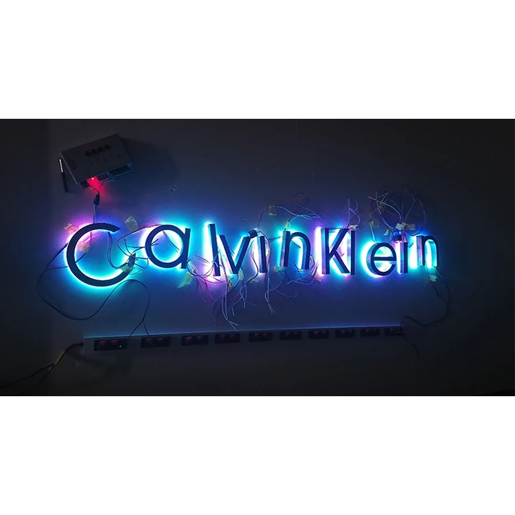 Наружный знак с подсветкой букв 3d акриловый логотипом канал буква Rgb