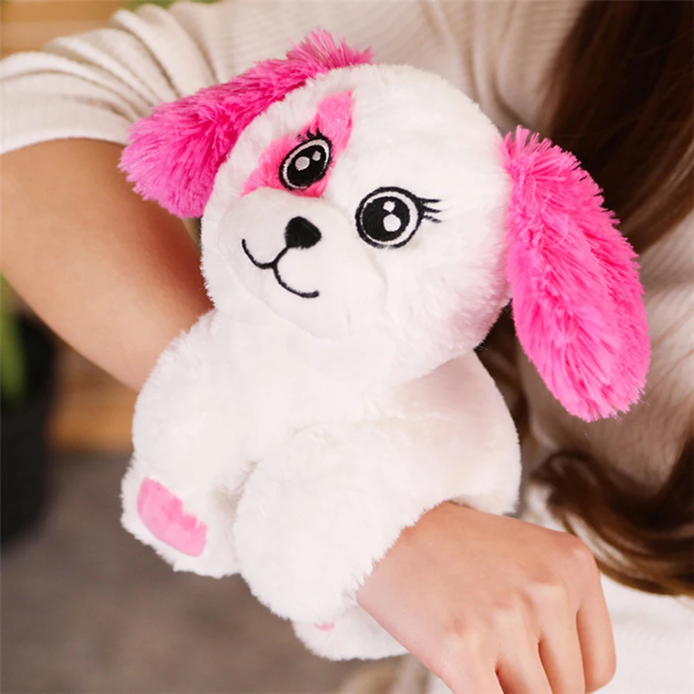Cute Cartoon cat Plush Animal Bracelet Soft Baby Toy Doll Children Bracelet Ring Doll Filled dog monkey plush snap bracelet toys