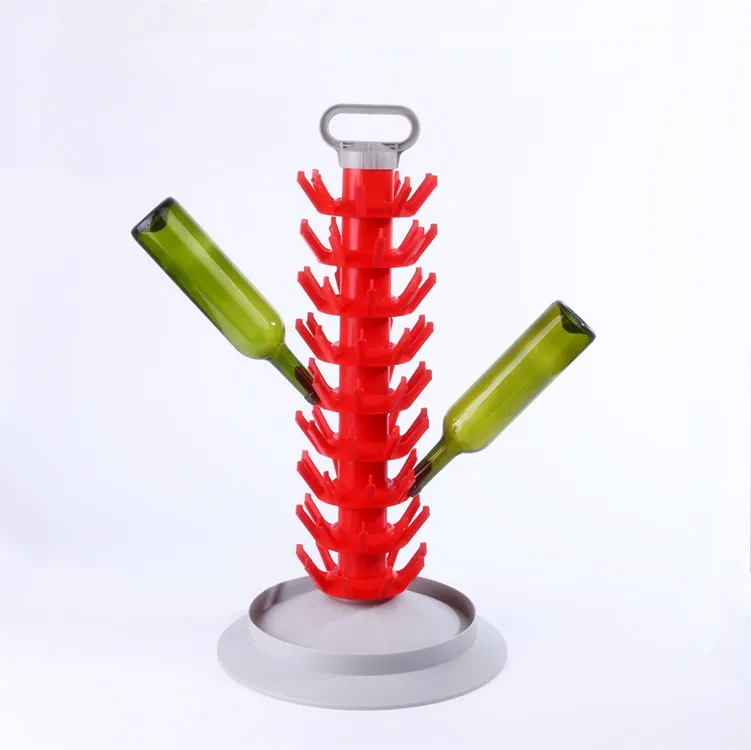 Home Brew Bottle Tree Drainer Drying Rack Beer Wine Bottles-9-layer