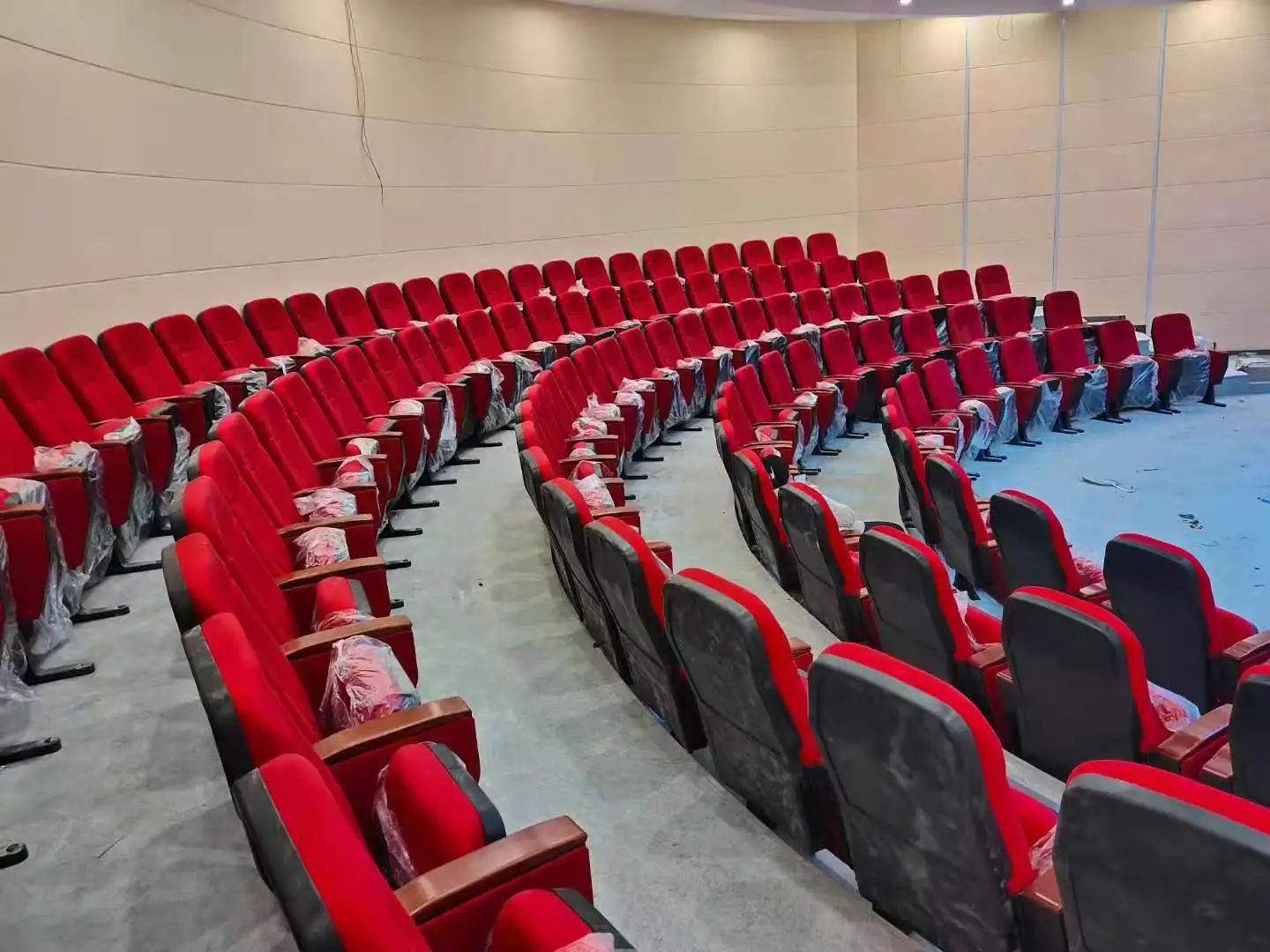  Складное пластиковое недорогое кресло стандартного размера для театра стульев лекций аудиторий стул с блокнотом письма на