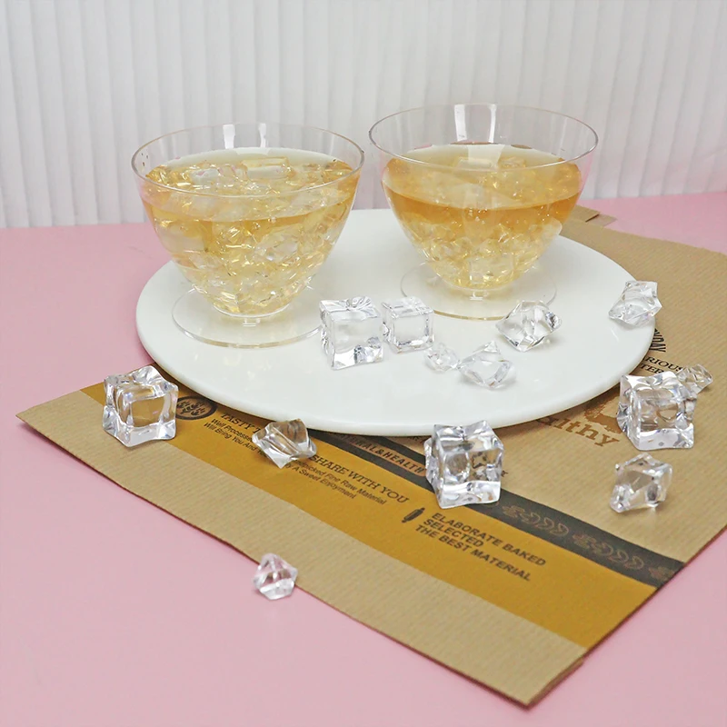 Hot sales clear Plastic Goblet Cups  disposable plastic dessert cup