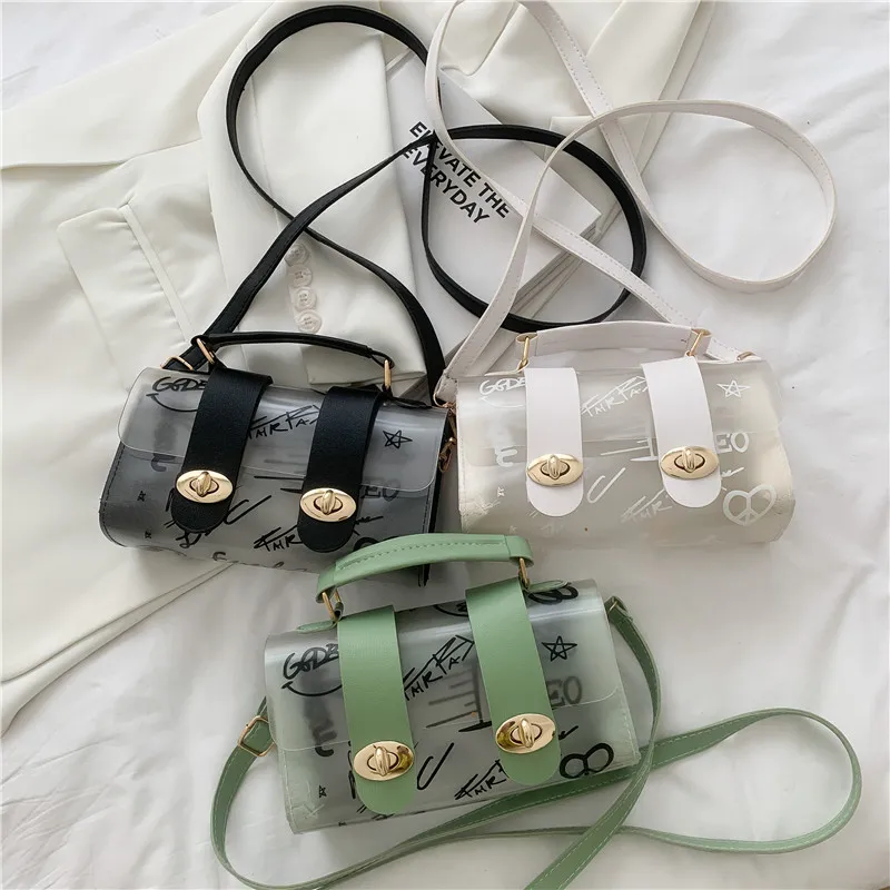 SY 2022 New Women Shoulder Bag Pvc Transparent Messenger Female Bag Small Designer Handbag Purse Crossbody Bags For Women