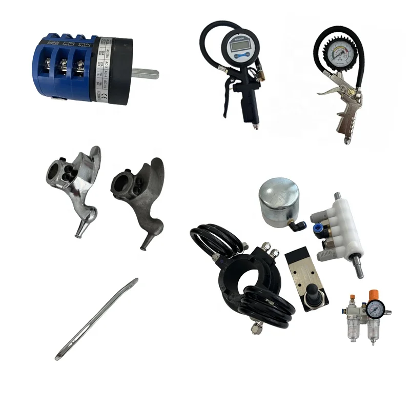 Tire changer machine pneumatic components pry bar air pressure gauge bird duck head switch filter regulator lubricator