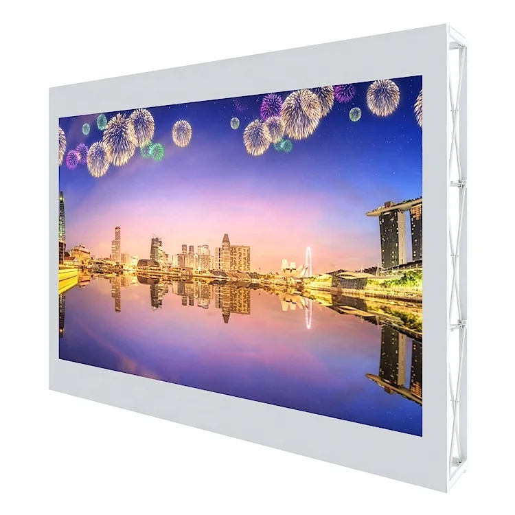 
 Кинотеатр 150 дюймов Большой размер моторизованный напольный проекционный экран  