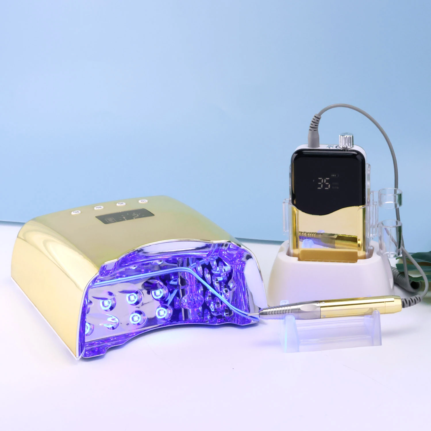 2024 New Arrivals 78w cordless Rechargeable led light nail drying gel nail polish uv led lamp for salon use