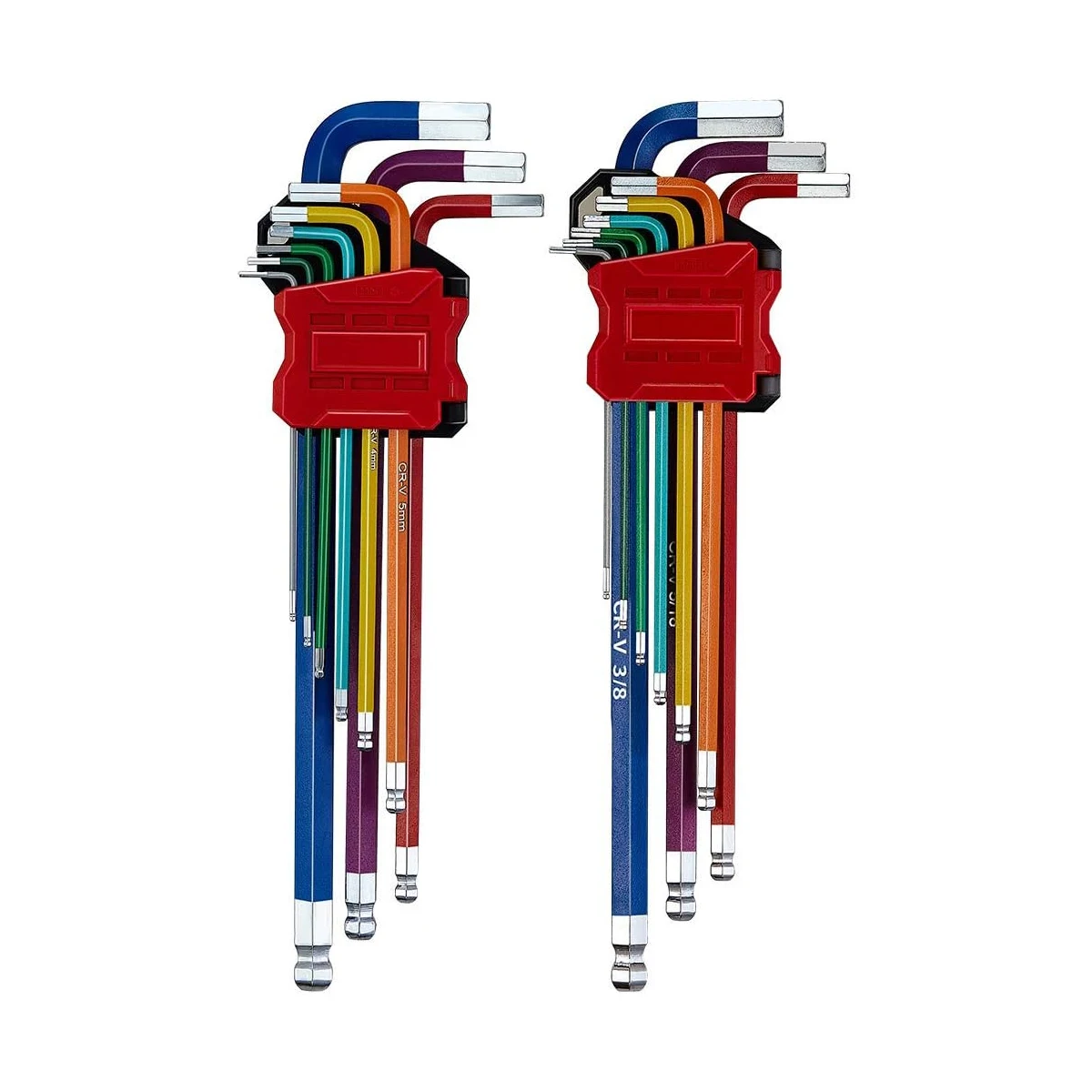9PC 13PC Crafted Hex Key Set with Color Coded Sleeves Metric and Standard Allen Key Set Hex Key with Ball End