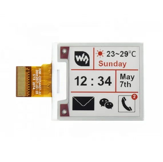 Waveshare 1.54inch E-Ink display 200x200 Pixels 3 colors with SPI interface