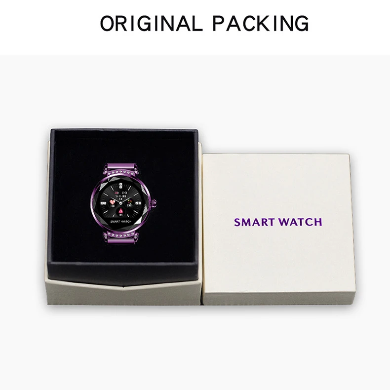 H2 Fashion Color Screen Women Smartwatch Fitness Tracking Mesh Belt Smart Watch 2020