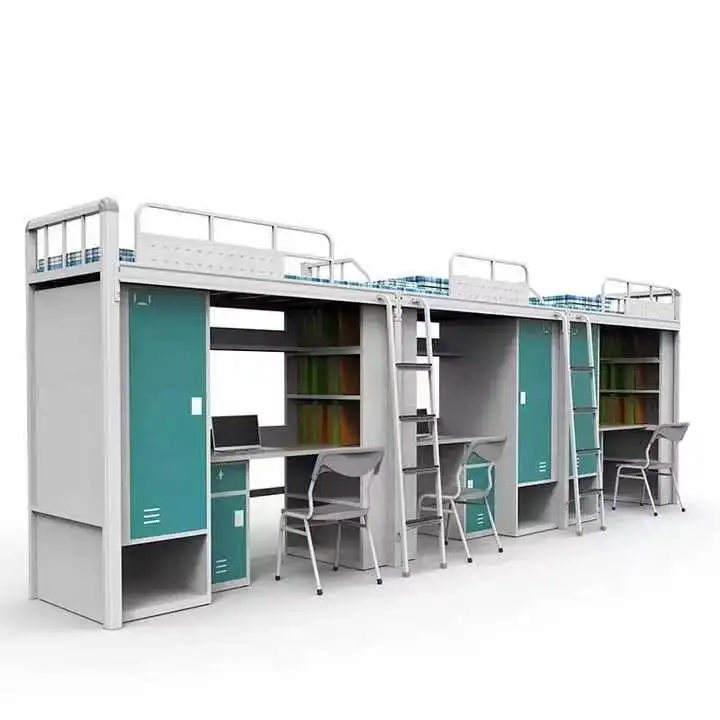 Современная кровать для общежития Lited fer forge с хранилищем высококачественные спальные места школьников