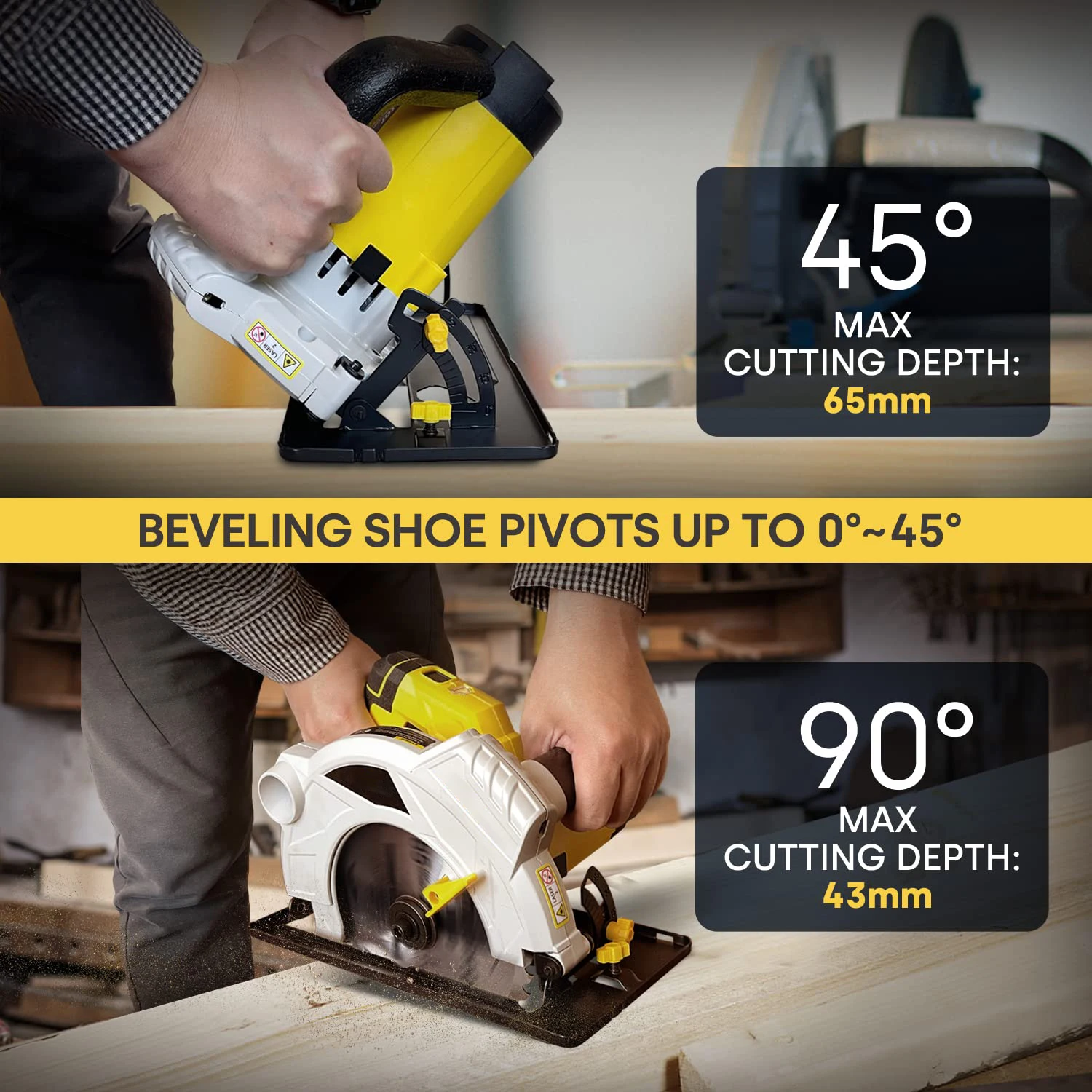 Professional Industrial 5500 Rpm Hand Cordless Power Tool Corded Brushless Electric Circular Saw for Wood Cutting