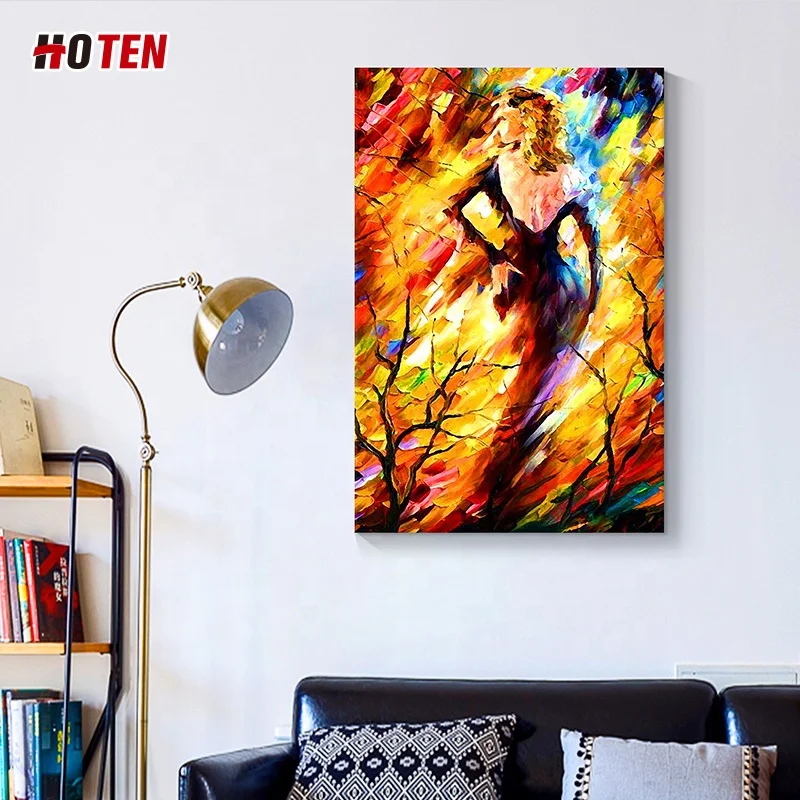 Palette knife painting nude girl and boy oil Hand painted oil painting picture modern abstract Bedroom canvas sex