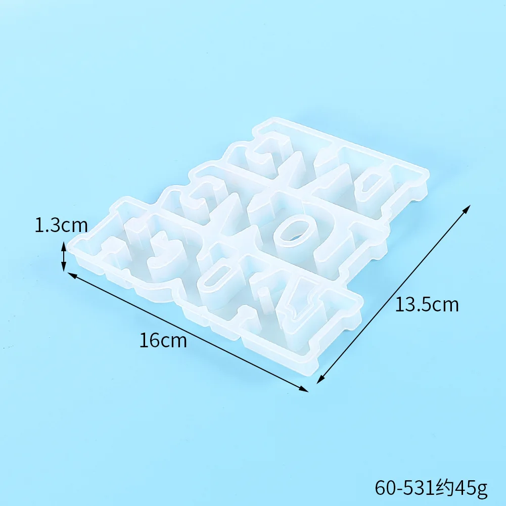 Love Silicone Resin Mould, Live/Love/Laugh Character Epoxy Casting Mould with 24 Colorful Sequins, DIY Craft Resin Supplies for