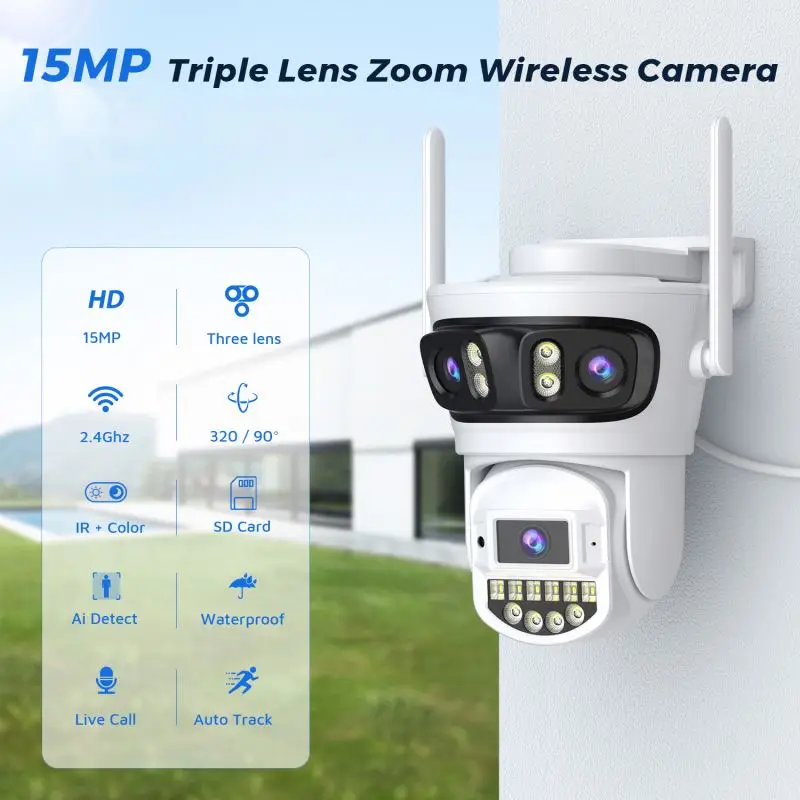 Topcam Ip Camera Turret Dawowa 8Mp 4K 12Mp 3 Antena Yoos Wifi Nikvision Cctv Accessories Yosee Prtz 12 Mp Full Color 30X Module
