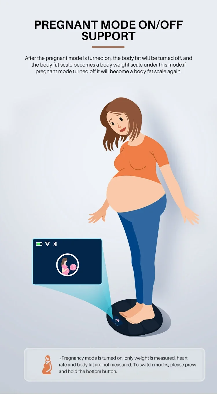 OEM Super Thin Design Ble/Wifi Tft Display Ito Glass Smart Bmi Body Scale Smart Electronic Scale With Bluetooth