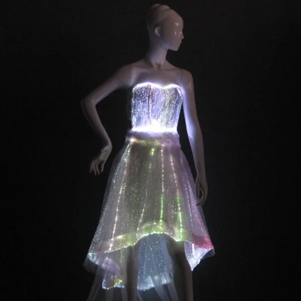 Fashion LED Light Up woman luxury clothing Luminous Illuminated Evening Dress