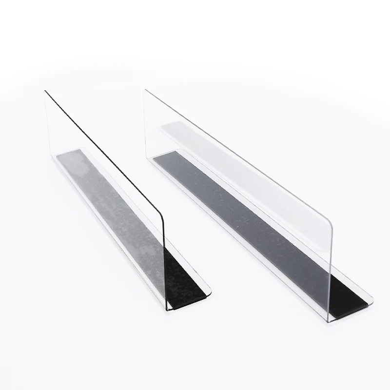 Hgh Quality Customized Clear PVC Shelf Dividers L Shape Supermarket Commodity Divider for Retail Stores