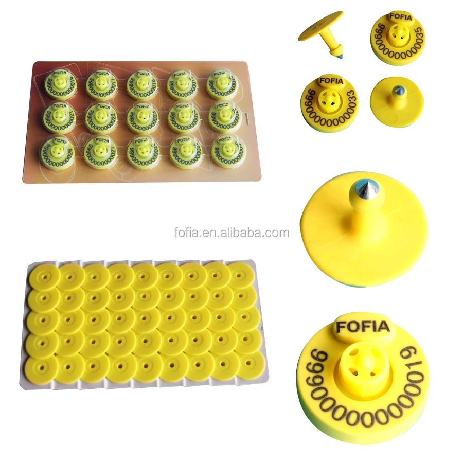 Chip Animal Ear Tag 134.2khz FDX-B Rfid Cattle Ear Tag TPU Livestock Sheep Goat Cow Ear Tags