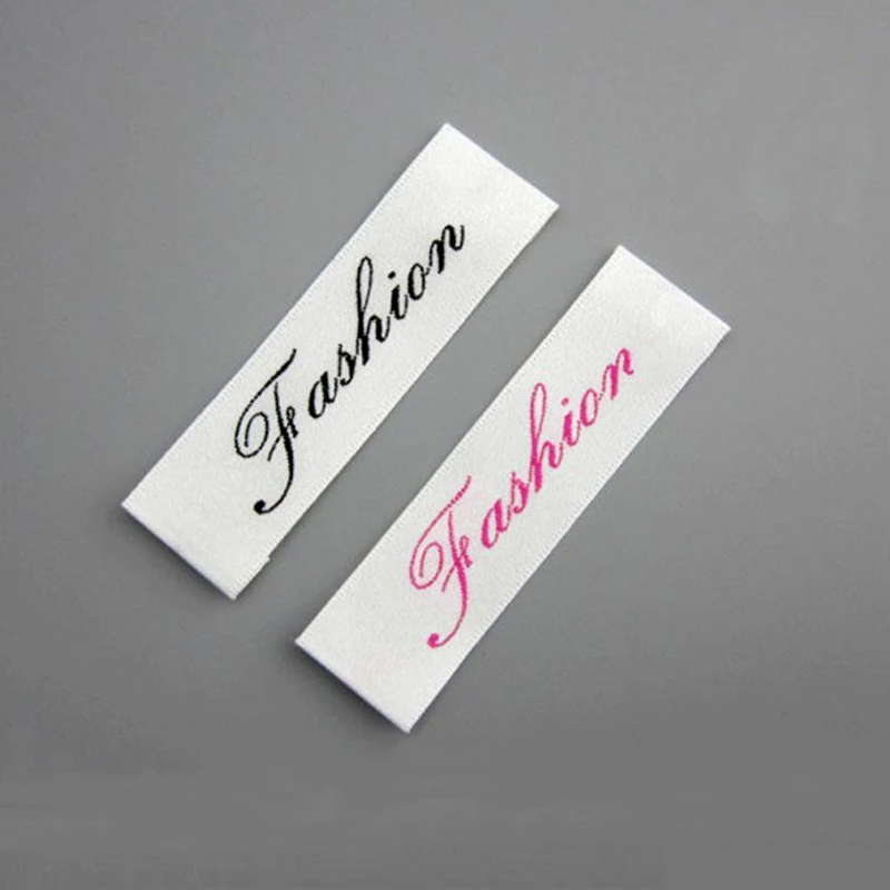 Fashion  design custom clothing woven  size labels tags