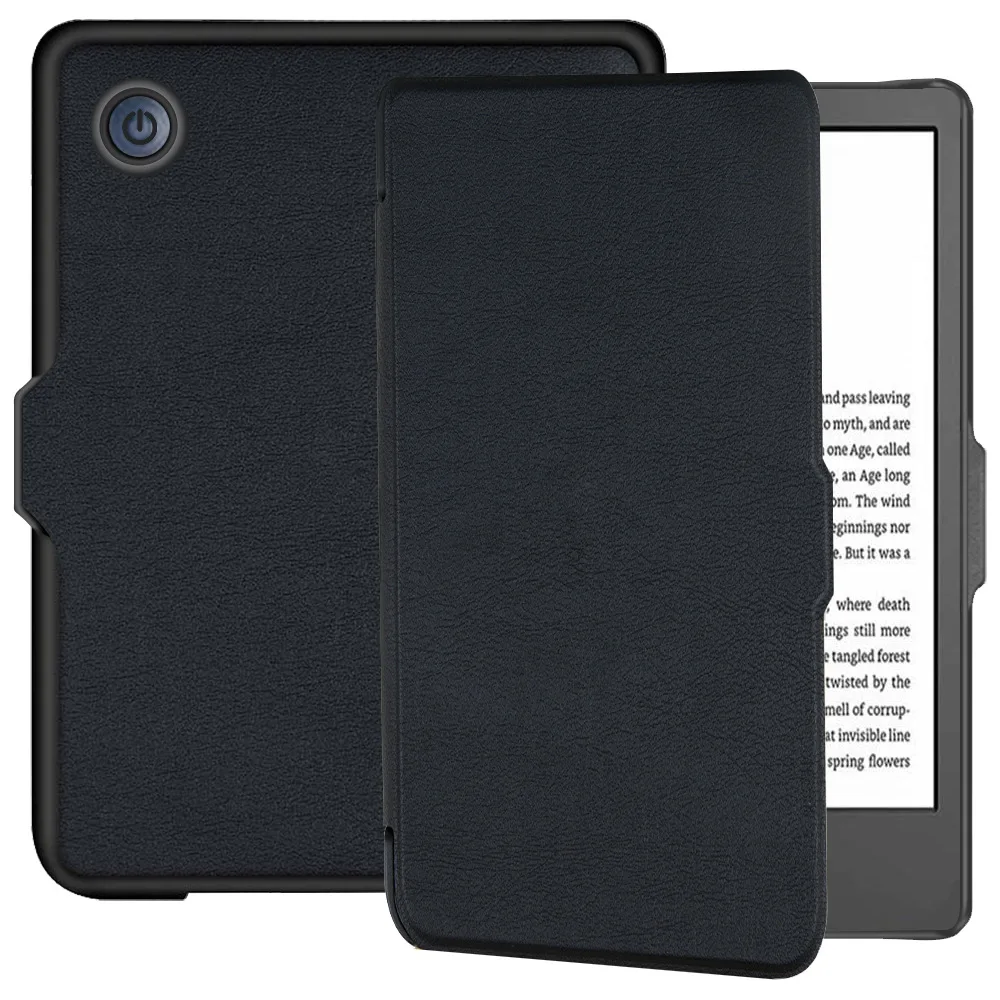 PC+PU Leather Magnet Slim Case Ebook Protective Smart Cover Hard Shell for Kobo Clara 2E 2022 6 Inch E-reader