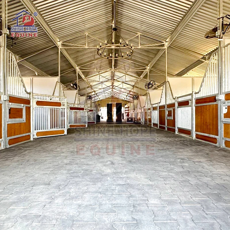 Hot dip galvanized finish bamboo board with high quality horse equipment horse stable