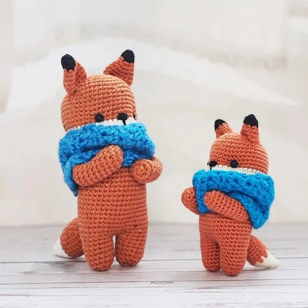 Amigurumi Pattern Fox Crochet Toy for Baby Gift Set Cotton Filled Doll Knitting Toys Customized Stuffing