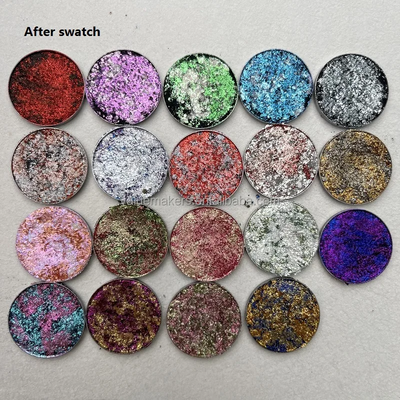 2024 trending Makeup Eyeshadow Custom Logo Pigmented Two-tone Ombre Duochrome Eyeshadow Pressed Glitter Eye shadow Private Label