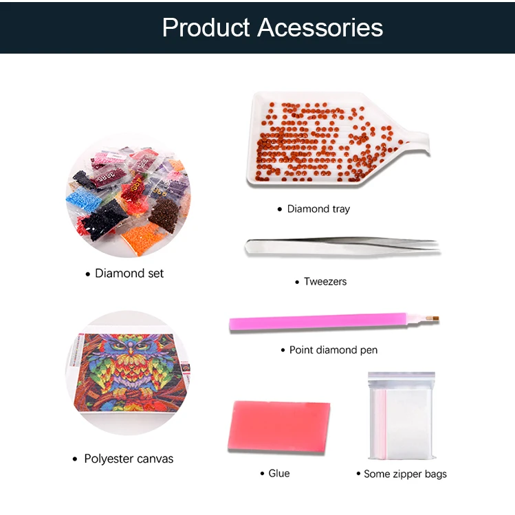 40x50cm Full Drill Round Cross Stitch Animal Leopard 5d Diamond Painting Kit