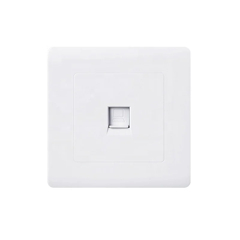 Computer socket wall panel 1 port Ethernet wall white Ethernet wall panel panel network socket