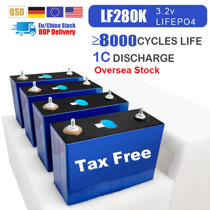 QSO Germany Poland Eu Warehouse Lifepo4 Battery 280 Ah New M6 Screw Studs Lf280K 3.2V280Ah 3.2V Lifepo4 280Ah European Eu Stock