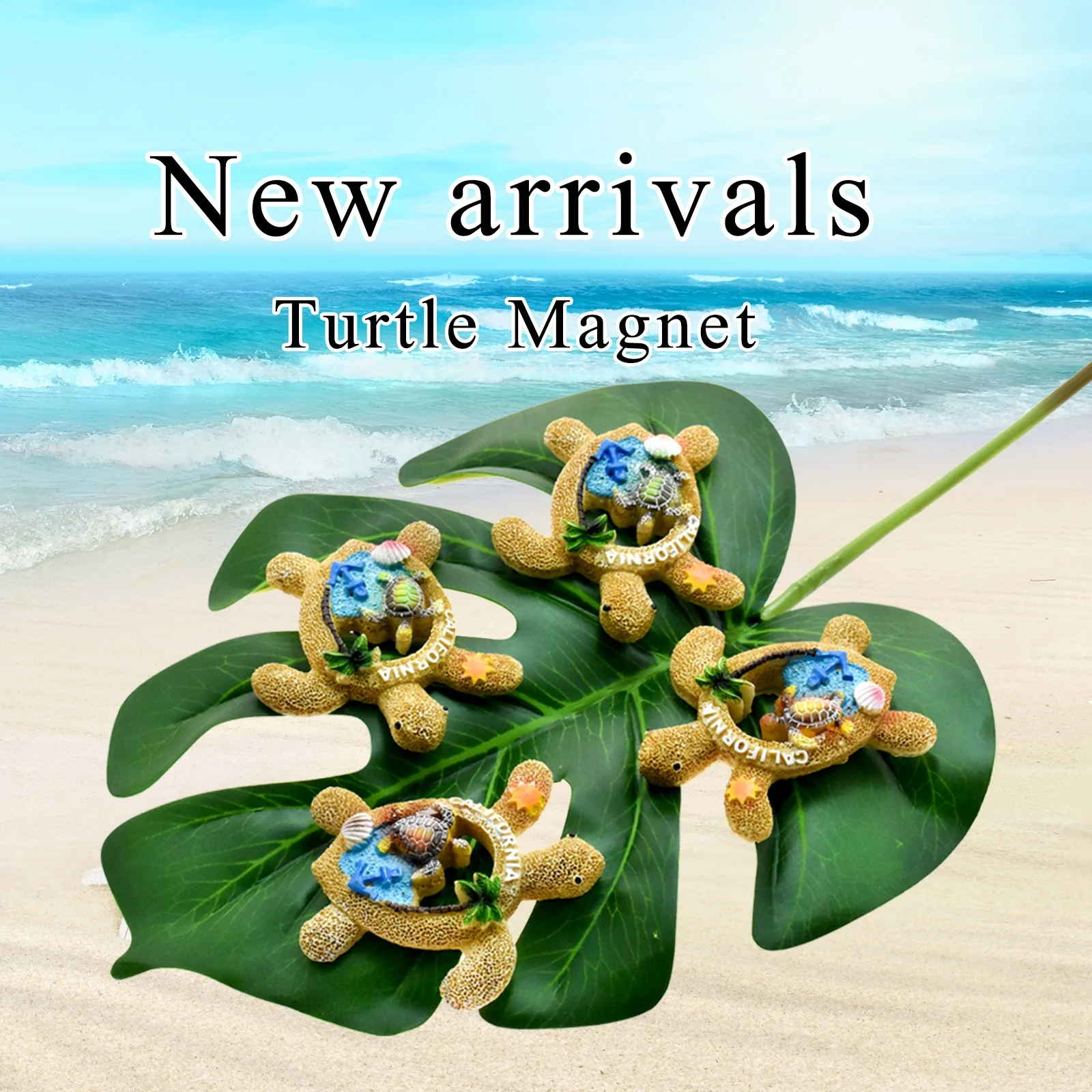 Souvenir Gifts Resin Turtle Fridge Magnet for Home Dec