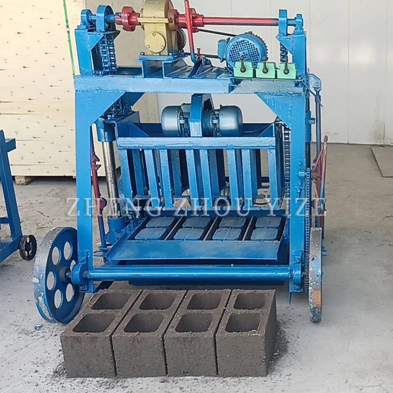 Big Wheel Ecological Brick Machine Concrete Hollow  Sand Cement Recycled Plastic Brick Making Machinery Automatic