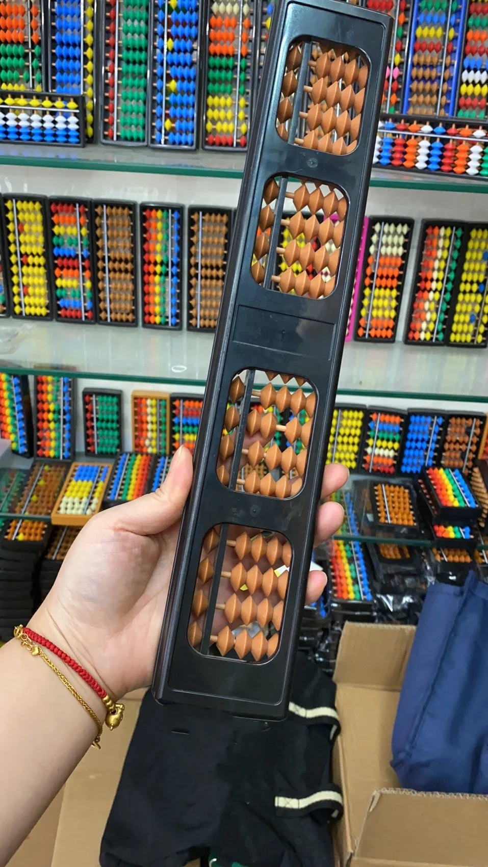 23 стержня большой размер Abacus обучение школьников дешевый китайский Пользовательский логотип OEM хорошее качество коричневый ABS пластик Soroban