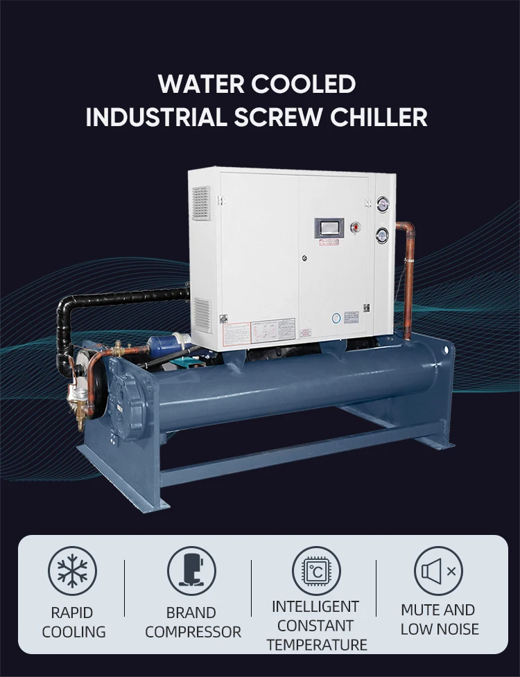 Supplier Industrial Water Cooled Screw Chiller Screw Type Industrial Chiller chilling equipment cooled water screw chiller