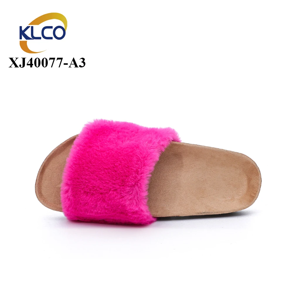 
Wholesale fur Oem Logo clogs Ladies colorful Slippers cork Sandals 