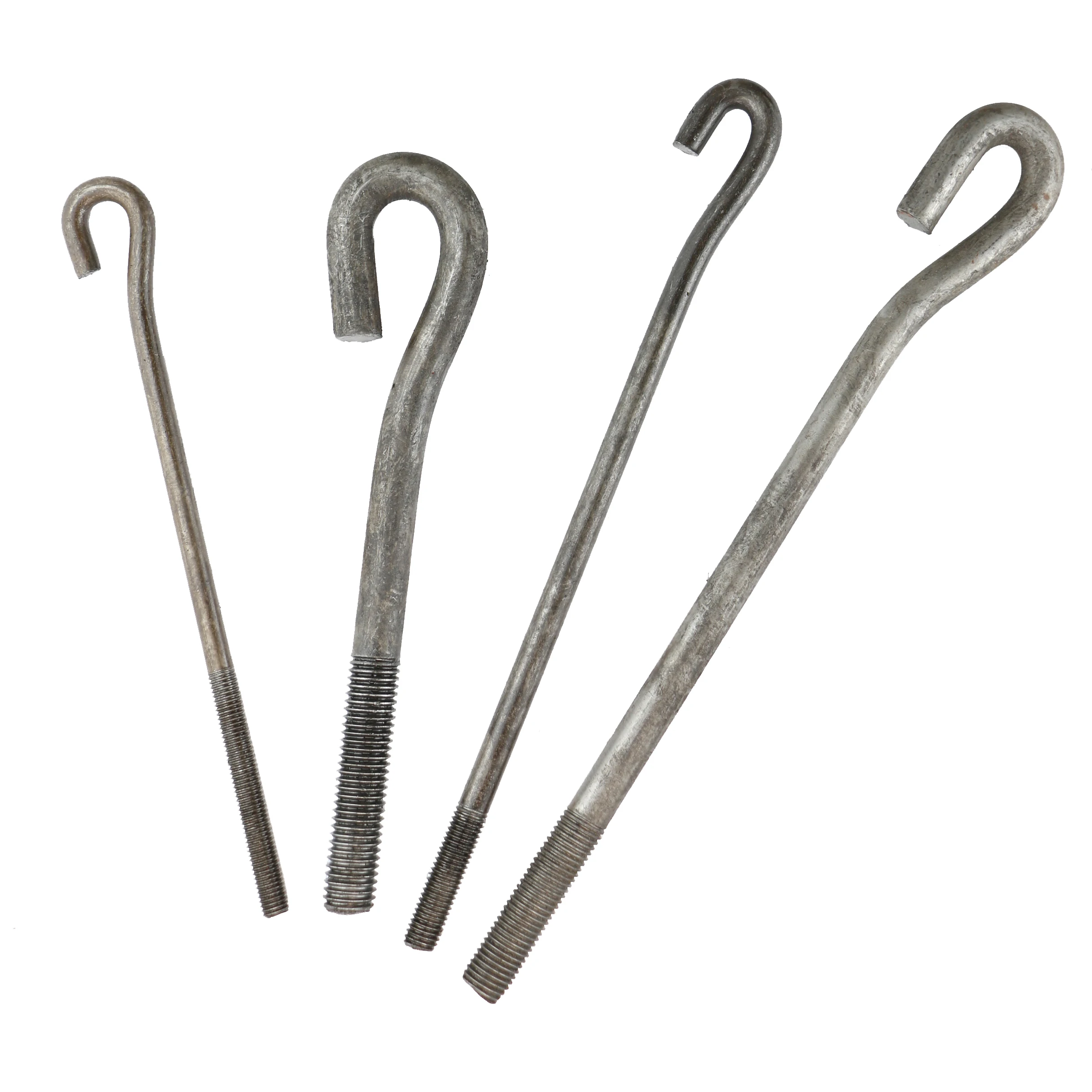 J Bolt M16*500 J Bolt M4 M5 M6 SS304 U L Type J Hook Bolts Mild Steel Anchor and Nut