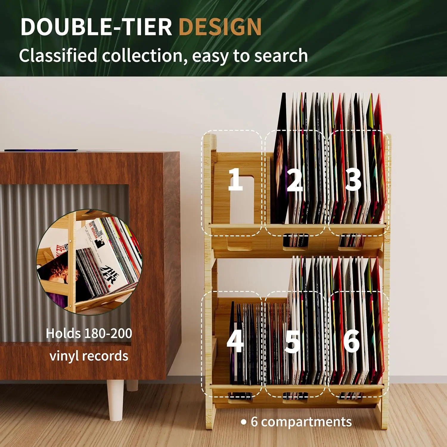 Combohome Bamboo Floor Large Tall Bookcase Book Shelf Retail Shop Library Book Store Display Rack Furniture for Bookstore