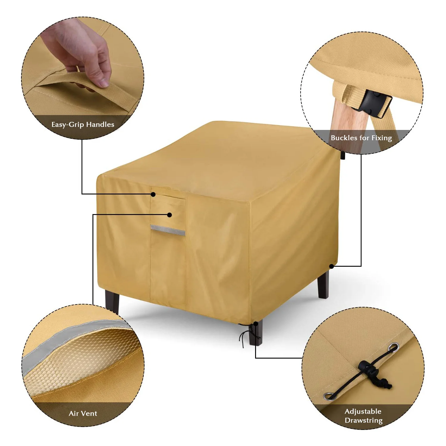 Высококачественные товары для разработки, водонепроницаемое уличное кресло для патио, Глубокое Сиденье, одноместное кресло