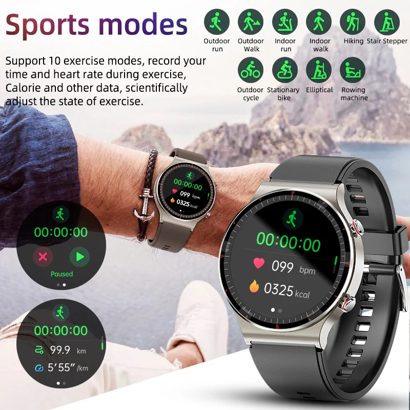 High Quality G08 Ppg Ecg Smart Watch Heart Rate Monitor Smart Watch Medical Grade Health Smart Watch