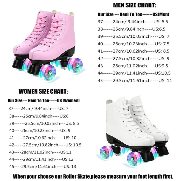 Stock Available Flashing Roller Skating 4 Wheels Blue Skate Shoes for Women and Men