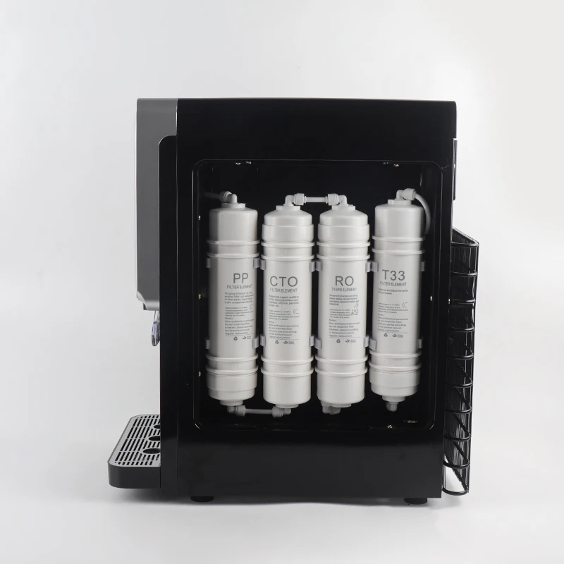 Home use desktop water cooler  hot&cold normal children safety lock RO water dispenser purifier cooler