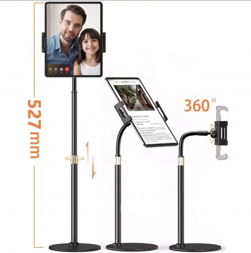 Aluminum Kitchen Wall Desktop Phone Tablet Holder Stand Foldable Adjustable Support support de bureau pour ordinateur portable